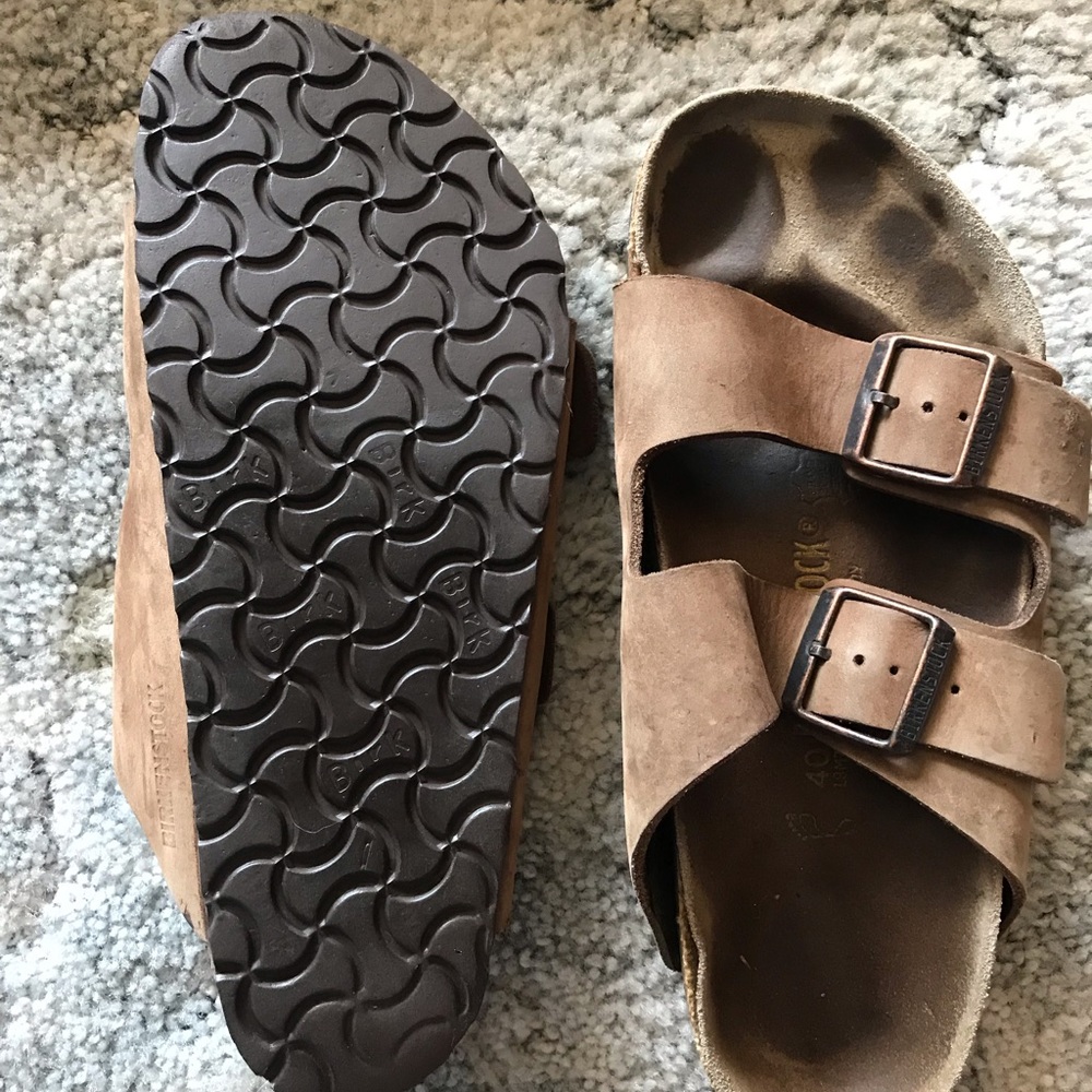 Birkenstock sandals - brown leather - size 10/41